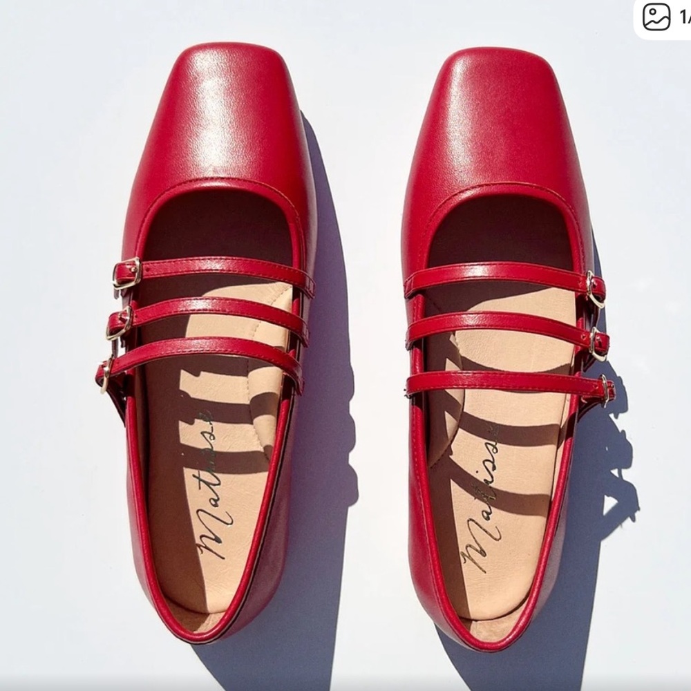 Matisse Red Women's Nova Ballet Flat Shoes